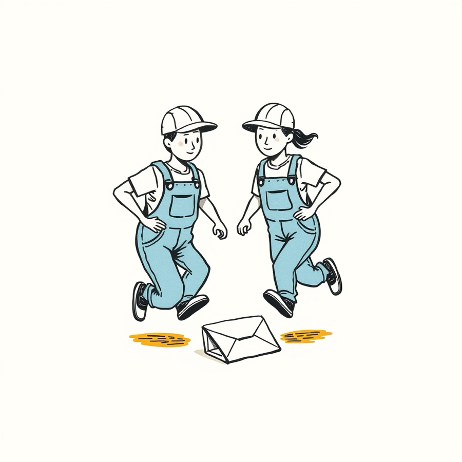 A second run of the same prompt: two runners in a looser, different style with a forged signature